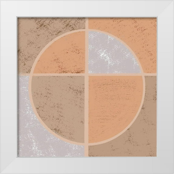 Prime, Marcus 26x26 White Modern Wood Framed Museum Art Print Titled - Squared Circle 1
