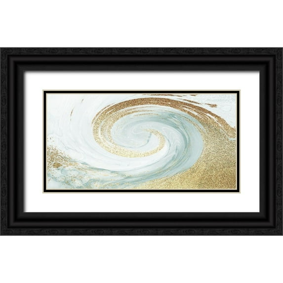 Prime, Marcus 32x18 Black Ornate Wood Framed with Double Matting Museum Art Print Titled - Sandy Wave 1