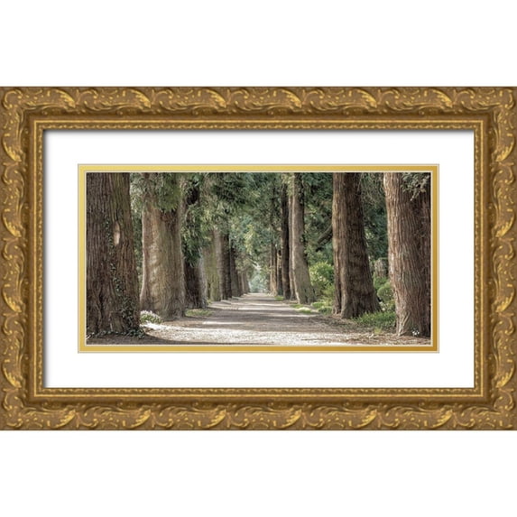 Prime, Marcus 32x18 Gold Ornate Wood Framed with Double Matting Museum Art Print Titled - Wilderness Stroll 2