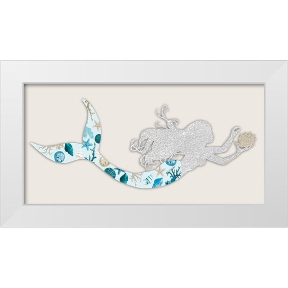 Prime, Marcus 32x18 White Modern Wood Framed Museum Art Print Titled - Celestial Mermaid 2
