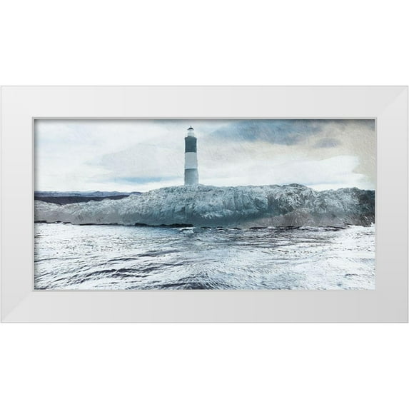 Prime, Marcus 32x18 White Modern Wood Framed Museum Art Print Titled - Dawn Over Breakage