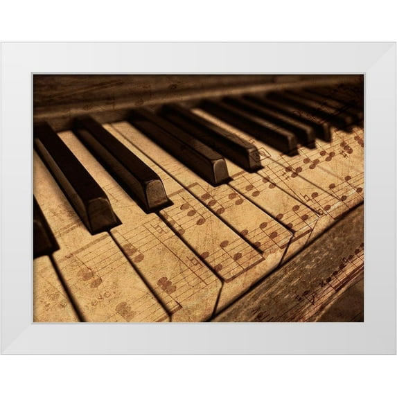 Prime, Marcus 32x25 White Modern Wood Framed Museum Art Print Titled - Acoustic Melody 1