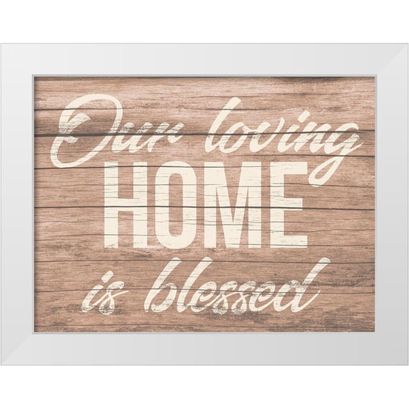 Prime, Marcus 32x25 White Modern Wood Framed Museum Art Print Titled - Blessed Home 2