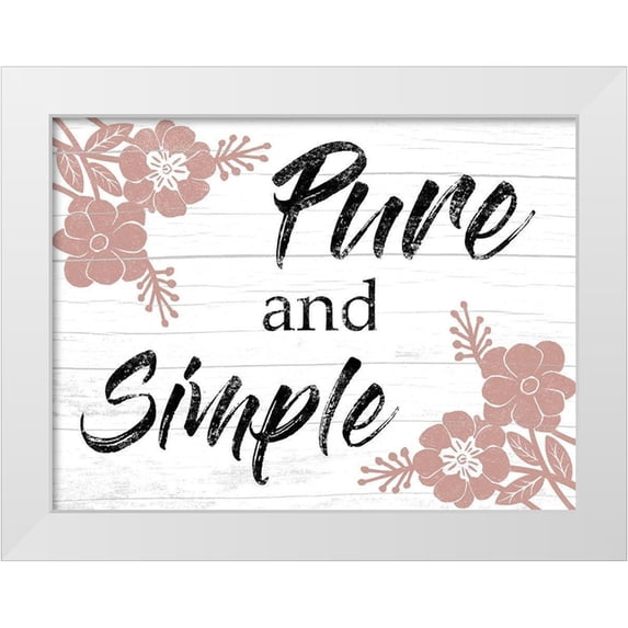 Prime, Marcus 32x25 White Modern Wood Framed Museum Art Print Titled - Pure And Simple