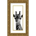 thumbnail image 1 of Prime, Marcus 8x14 Gold Ornate Wood Framed with Double Matting Museum Art Print Titled - Thoughtful Giraffe, 1 of 4