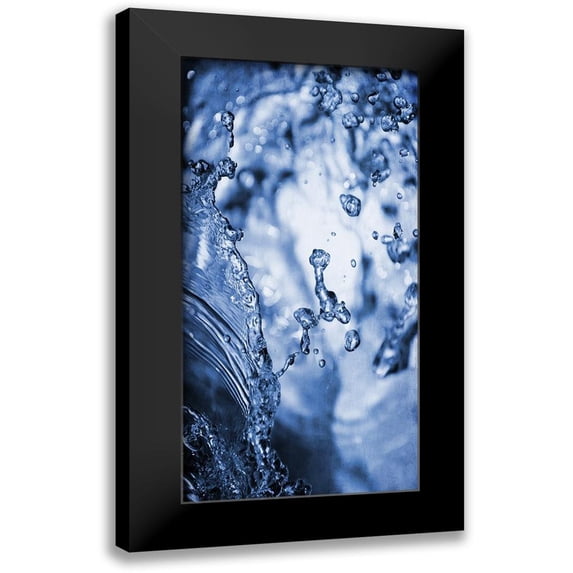Prime, Marcus 9x14 Black Modern Framed Museum Art Print Titled - Aqua Droplets 1