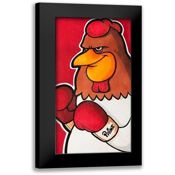 Prime, Marcus 9x14 Black Modern Framed Museum Art Print Titled - Rooster Battle 2