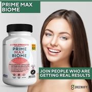 Prime Max Biome Probiotics 40 Billion CFU with 4 Strains Prebiotics, MAKTrek Bi-Pass Gut & Skin Health Support