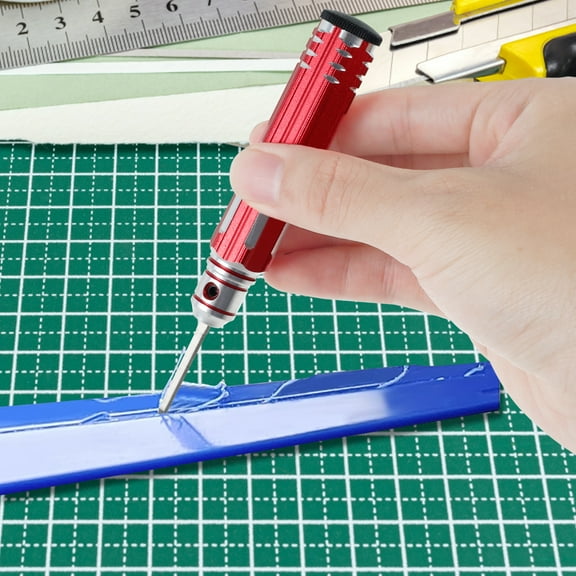 Prime Model Scriber Kit Resin Carved Scribe Line Tool with 7 Sizes Blades 0.1/0.2/0.4/0.6/0.8/1.0/2.0mm Lightweight Hobby Cutting Tool Chisel Craft Cutting Tools for Carving Cutting DIY