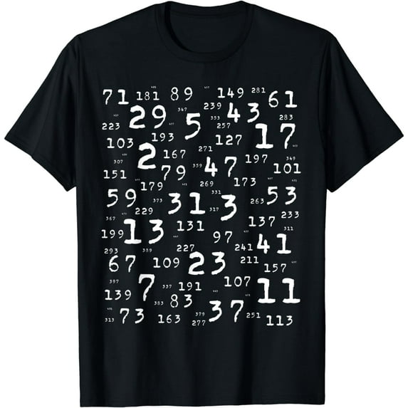 Prime Numbers Teacher Nerd Geek Science Student Logic Maths T-Shirt