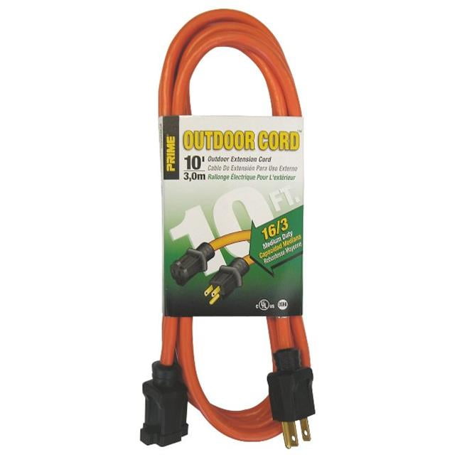 Prime Orange Extension Cord 10 ft.