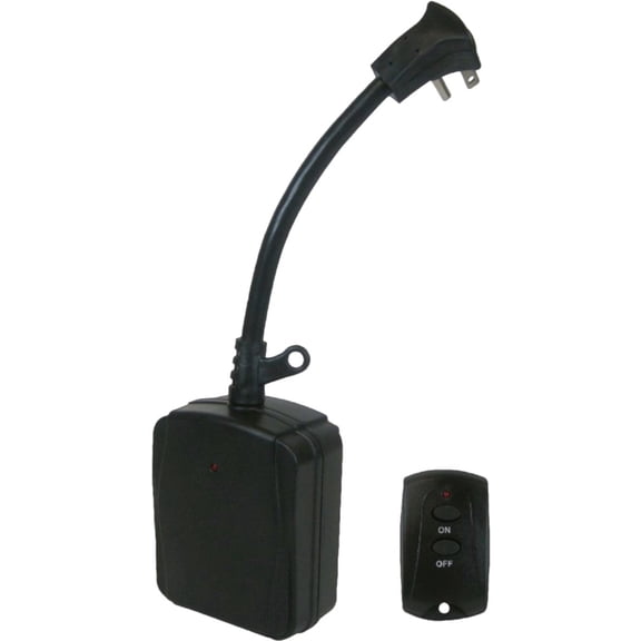Prime Outdoor Wireless Switch with Remote Control TNOREM02 - Remote Controlled - 3 Piece, Black