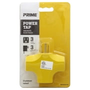 Prime PBAD0200 3 Outlet 90 Yellow Adapter