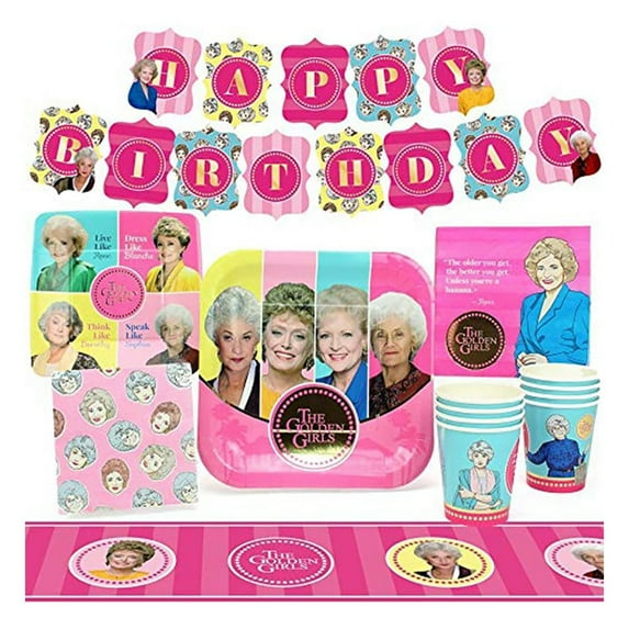 Prime Party The Golden Girls Birthday Party Supplies Pack, Serves 8 (58 Pieces)