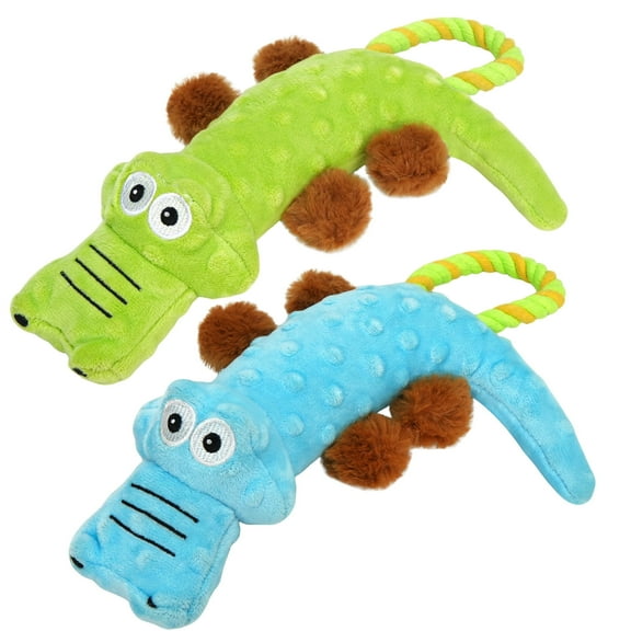Prime Pets Squeaky Dog Toys, Tug of War Puppy Toys, 2 Pack Plush Dog Chew Toys for Small, Large Dogs