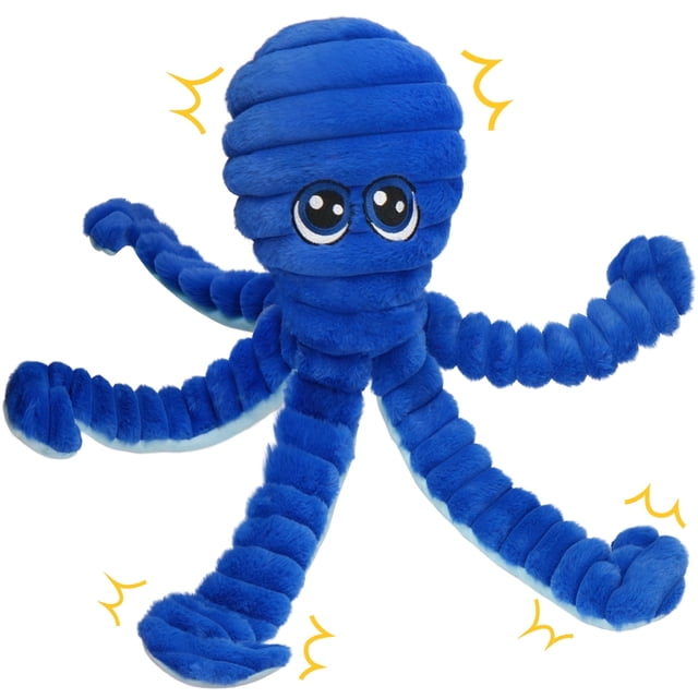 Label Octopius Image Prime Pets Dog Toys for Large Dogs, 27” Extra Large Crinkle Squeaky Dog ...