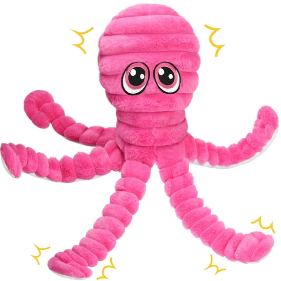 Prime Pets Dog Toys for Large Dogs, 27” Extra Large Squeaky Dog Toy, Tug of War Dog Toy, Rose Red