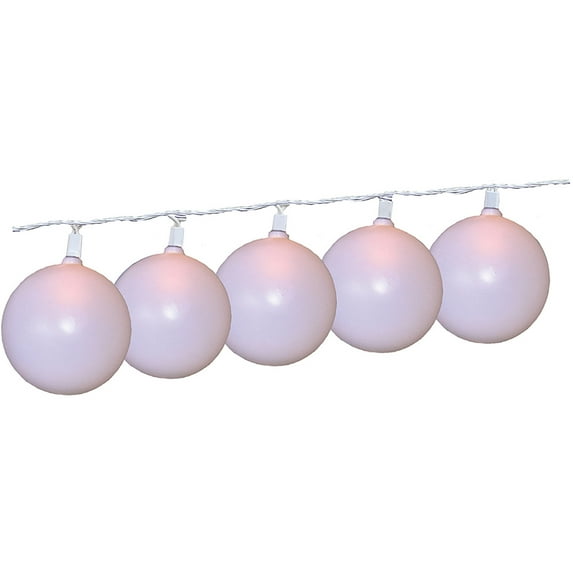 Prime Products Patio Globe Lights, White, 12-9001