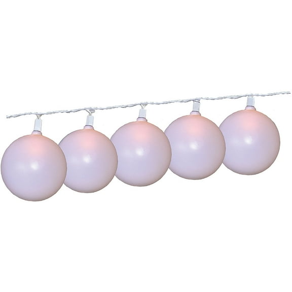 Prime Products Patio Globe Lights, White, 12-9001