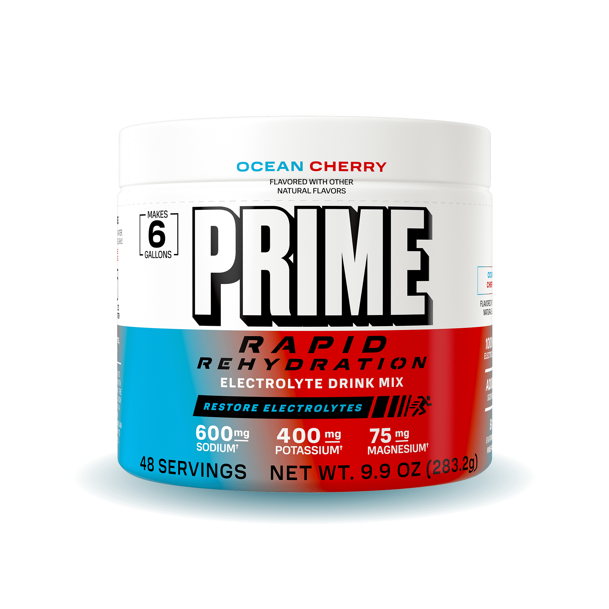 Prime Rapid Rehydration Powder, Ocean Cherry, 48 srv, Tub