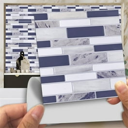 Tic Tac Tiles 10-Sheet Peel and Stick Self Adhesive Removable Stick On Kitchen Backsplash Bathroom 3D Wall Sticker Wallpaper Tiles in Subway White Tic Tac Tiles 10-Sheet Peel and Stick Self Adhesive Removable Stick On Kitchen Backsplash Bathroom 3D Wall Sticker Wallpaper Tiles in Subway White