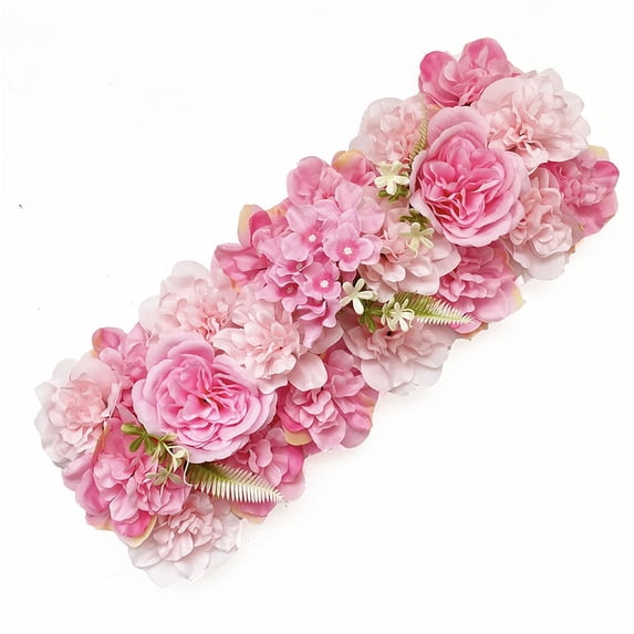 Prime SHISHIan Artificial Flower Art Artificial Flower Panels Silk Flower Background Wedding Arch Background 3D Artificial Flowers Rose Panel Flower Wall Mat Rose Flower Panel,Christmas Decorations,