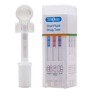 Prime Screen - [1 Pack] - 10 Panel Oral Saliva Oral Fluid Drug Test Kit, E&I Exempt for Workplace Employment and Insurance Testing (THC-Marijuana, AMP, BAR, COC, MDMA, MET, MTD, OPI, OXY, PCP) O-10106