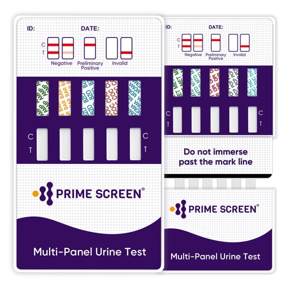 Prime Screen - [10 Pack] 10 Panel Multi-Drug Screen Urine Test Kit - Testing Instantly for -THC (Marijuana), AMP, BAR, BZO, COC, MET (Meth), MTD, MDMA, OPI, PCP - WDOA-3104
