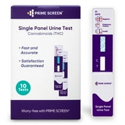 Prime Screen - [10 Pack] - Marijuana Urine Drug Test Kit with 50 ng/mL cut-off level- Medically Approved Urine Drug Screening Test - Detecting Any Form of THC Cannabis Test - WDTH-114