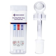 Prime Screen - [100 Pack] - 5 Panel Saliva Oral Fluid Test Kit, [NO Marijuana-THC INCLUDED]-E&I Exempt for Workplace Employment and Insurance Testing - AMP, Cocaine-COC, MET, Opiate-OPI, PCP - O-156