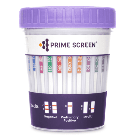 Prime Screen - 12 Panel Instant Urine Drug Testing Cup_ [1 Pack] T-3124