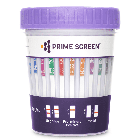 Prime Screen - 12 Panel Instant Urine Drug Testing Cup_ [2 Pack] T-3124