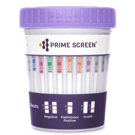 Prime Screen - 12 Panel Instant Urine Drug Testing Cup_ [2 Pack] T-3124