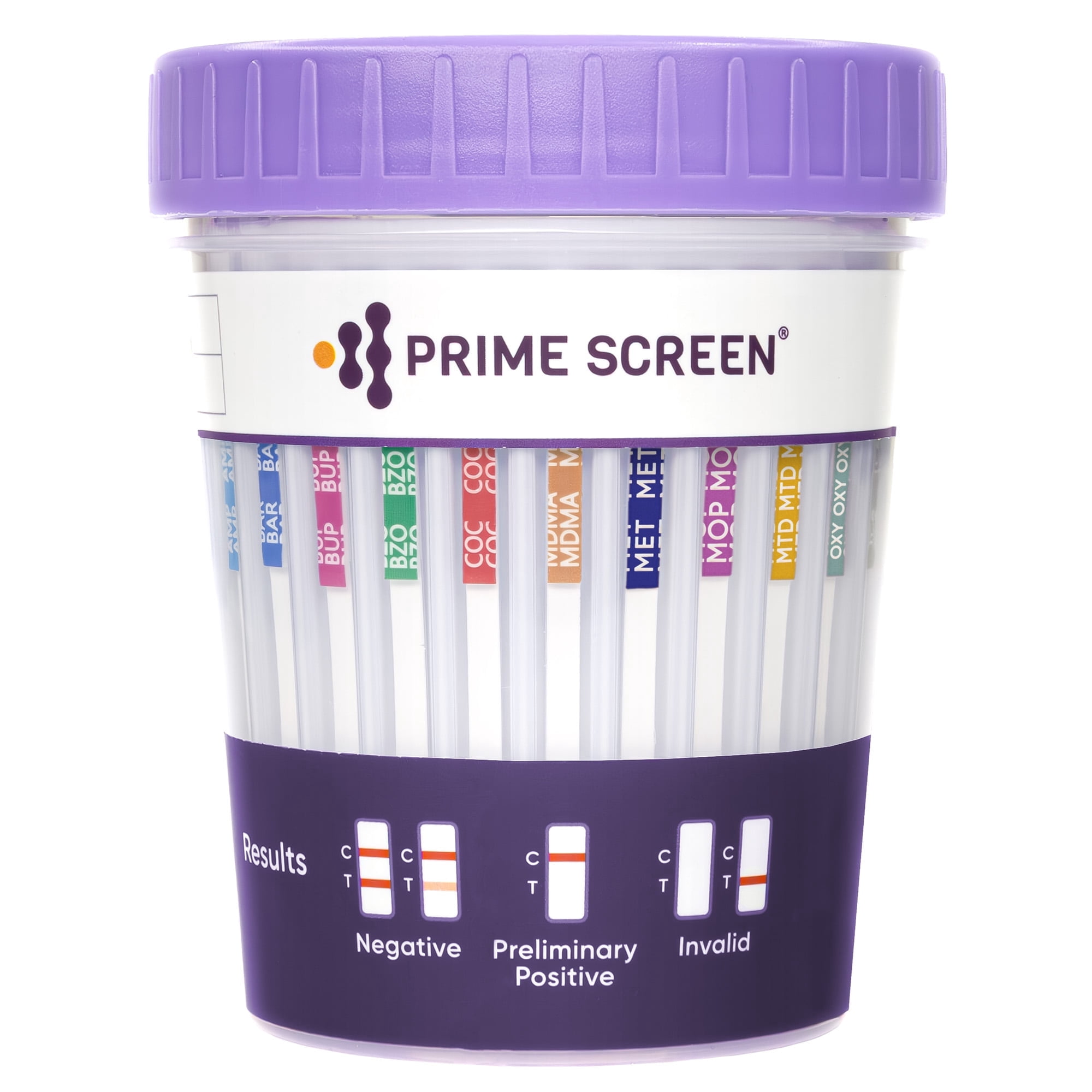 Prime Screen, 12 Panel Instant Urine Drug Test Cup, T-3124