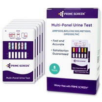 Prime Screen - [5 Pack] 6 Panel Drug Test Kit - Urine Dip Testing Kit Instantly for -THC (Marijuana), AMP, BZO, COC, MET (Meth), OPI - WDOA-264