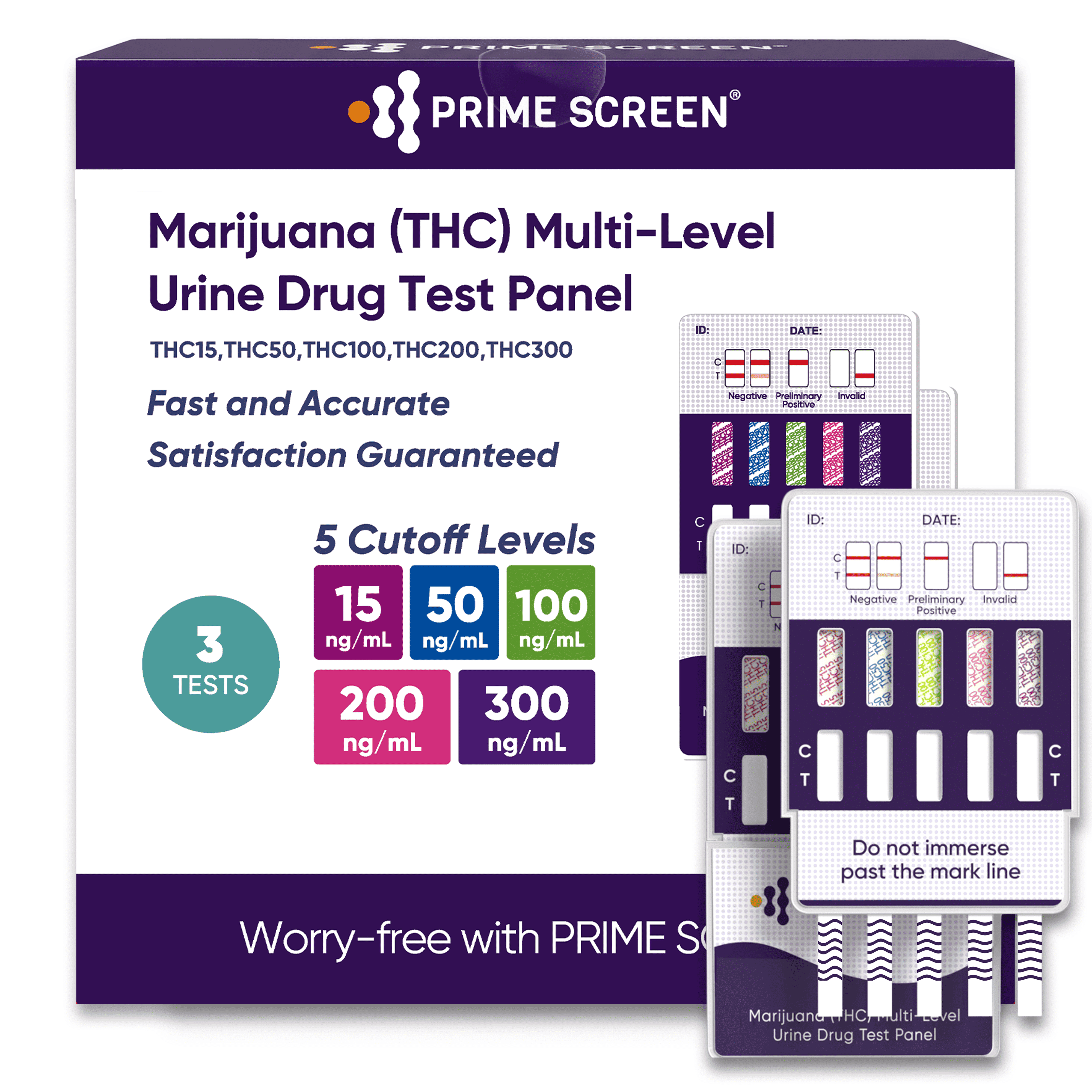l-carnitine urine test weed Prime Screen Multi-Level Kit for THC Levels, 3-Pack, Home Use 12 Panel QuickScreen Cup -