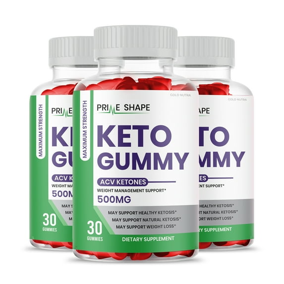 Prime Shape Keto Gummies, Official Maximum Strength Prime Shape Gummies Dietary Supplement (3 Pack)