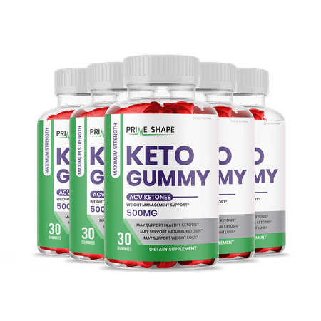 Prime Shape Keto Gummies, Official Maximum Strength Prime Shape Gummies Dietary Supplement (5 Pack)