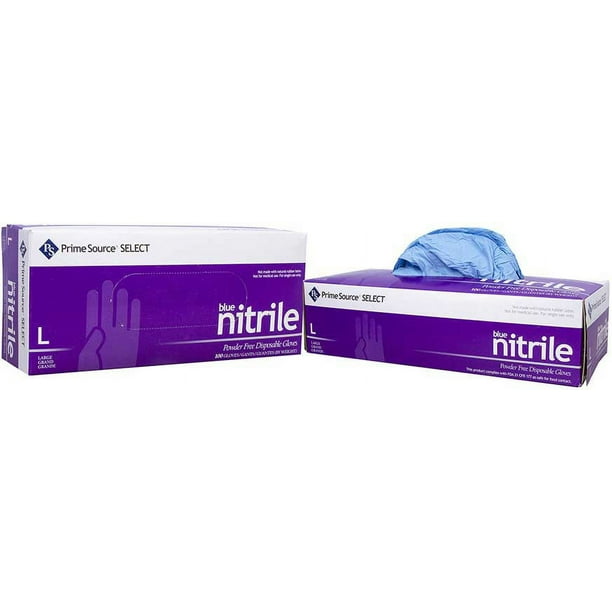 Prime Source Select Blue Powder Free Large Nitrile Gloves 1000 per