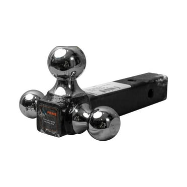 Prime Steel Trailer Tri Ball Tow Ball Mount (5K to 10K Capacity) PS-18083, Black Solid