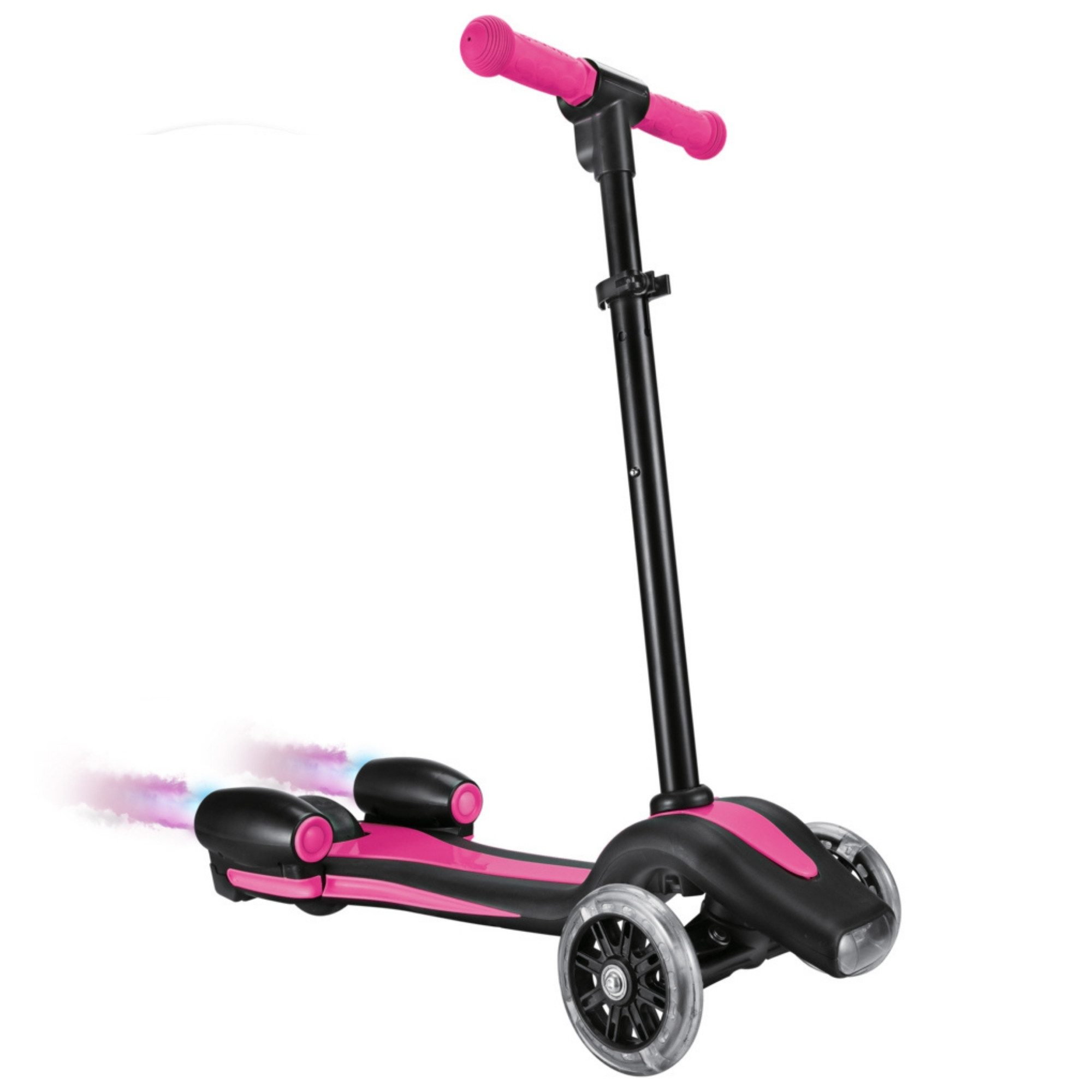 Prime Super Rocket Smoking Scooter with LED LightUp Wheels Pink