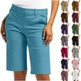 thumbnail image 1 of Prime Today, BiZtdJrK Bermuda Shorts for Women Trendy 2025 Casual Summer High Waisted Chino Shorts Loose Straight Leg Hiking Vacation Outfits Brown L, 1 of 9