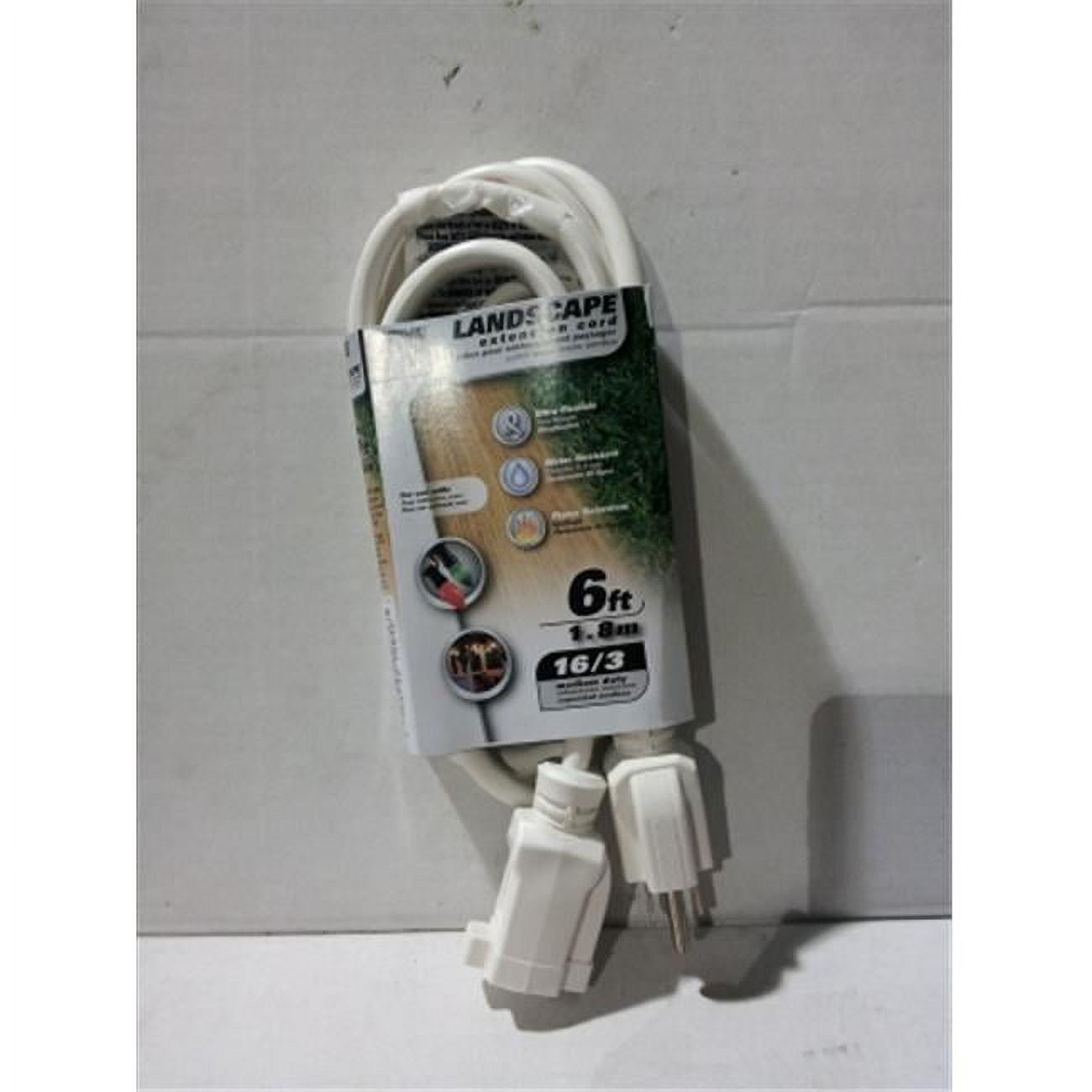 Prime White Outdoor Extension Cord 10 ft.