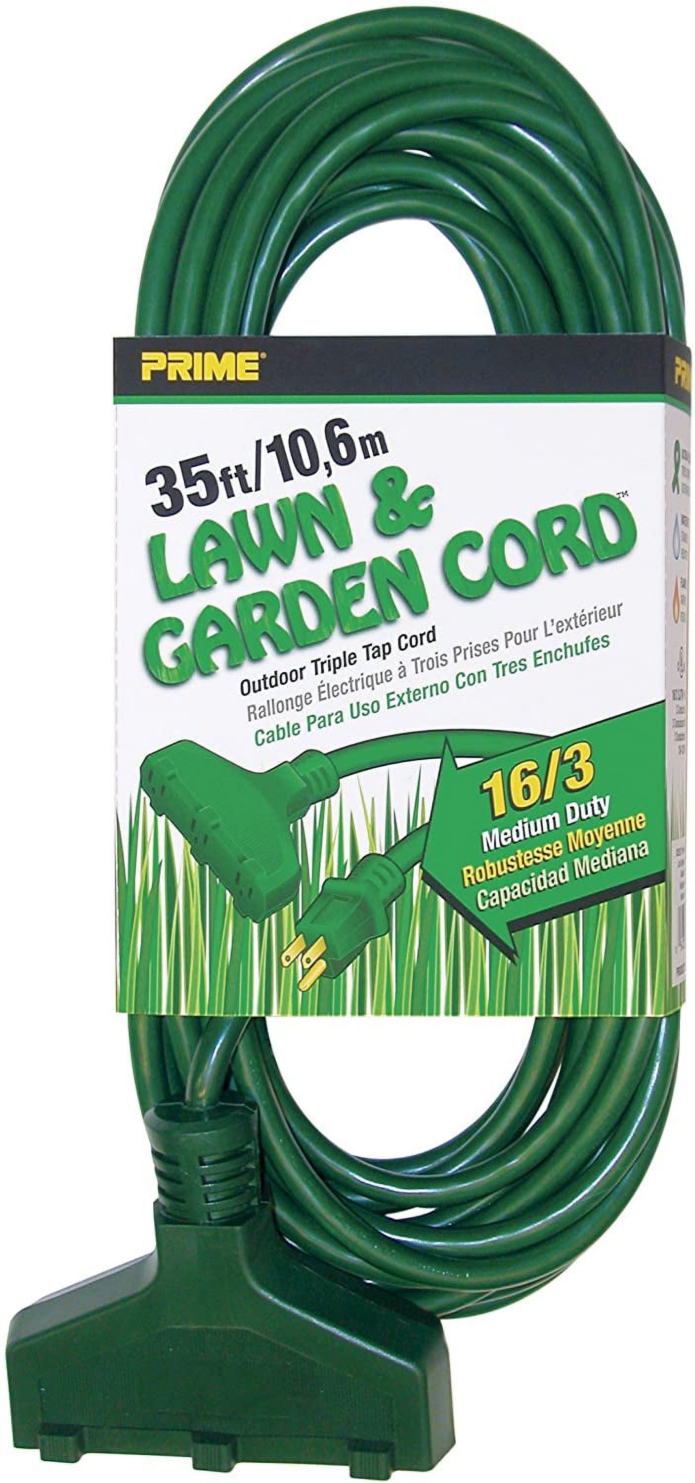 Prime Wire & Cable EC605627 35Foot 16/3 SJTW TripleTap Outdoor