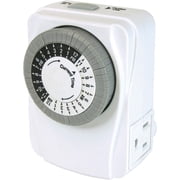Prime Wire & Cable TNI2423 2-Outlet Wall Tap with 24 Hour Electro Mechanical Timer