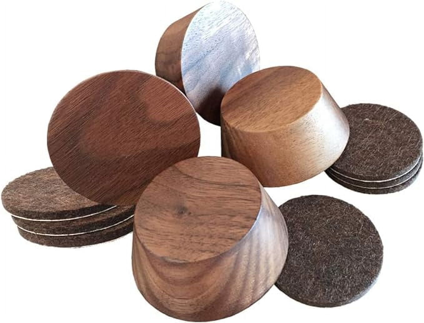 Prime Woodcraft Walnut Wood Furniture Risers - 1 Inch Height, 4 Risers ...