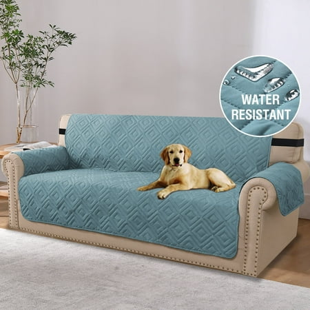 PrimeBeau Reversible Quilted Sofa Pet Cover Protector, Blue