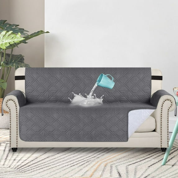 PrimeBeau 100% Waterproof Sofa Cover Protector Couch Covers(Seat Width 68", Black)