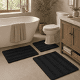 thumbnail image 1 of PrimeBeau Luxurious Chenille 3 Piece Bathroom Rugs Set Non Slip Soft Bath Mat for Tub, Shower and Toilet, 1 of 8