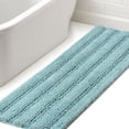 thumbnail image 1 of PrimeBeau 59x20 inch Oversize Non-Slip Long Striped Rugs for Powder Room, Aqua, 1 of 7